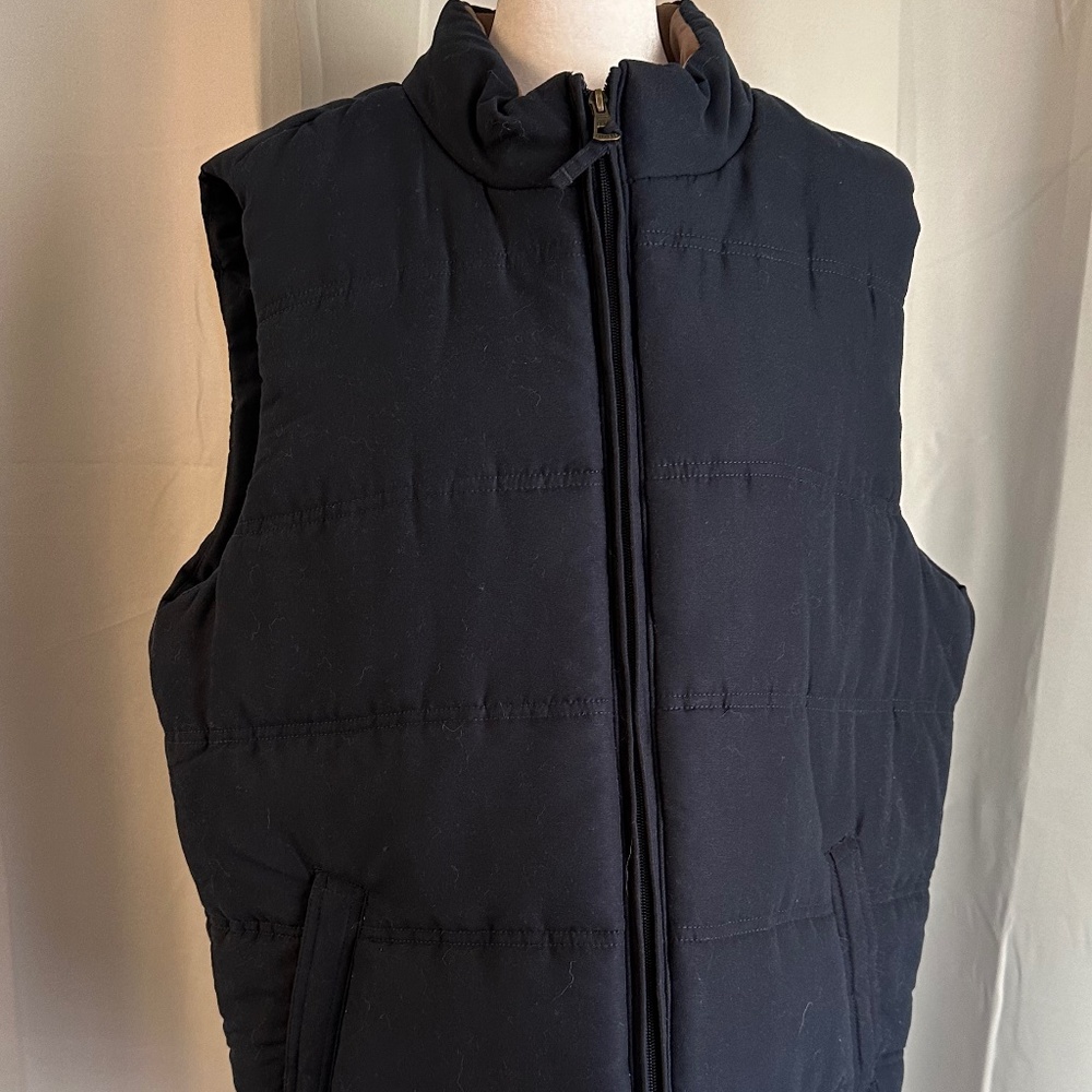 Weatherproof Vintage Mens Puffer Full Zip Vest Navy Size XL/EG Good Condition